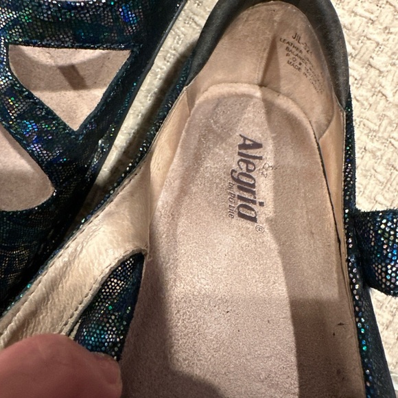 ALEGRÍA By PG LITE MULTICOLOR IRIDESCENT SHIMMER  CLOG CONFORM SHOES LEATHER 40 - Picture 10 of 13